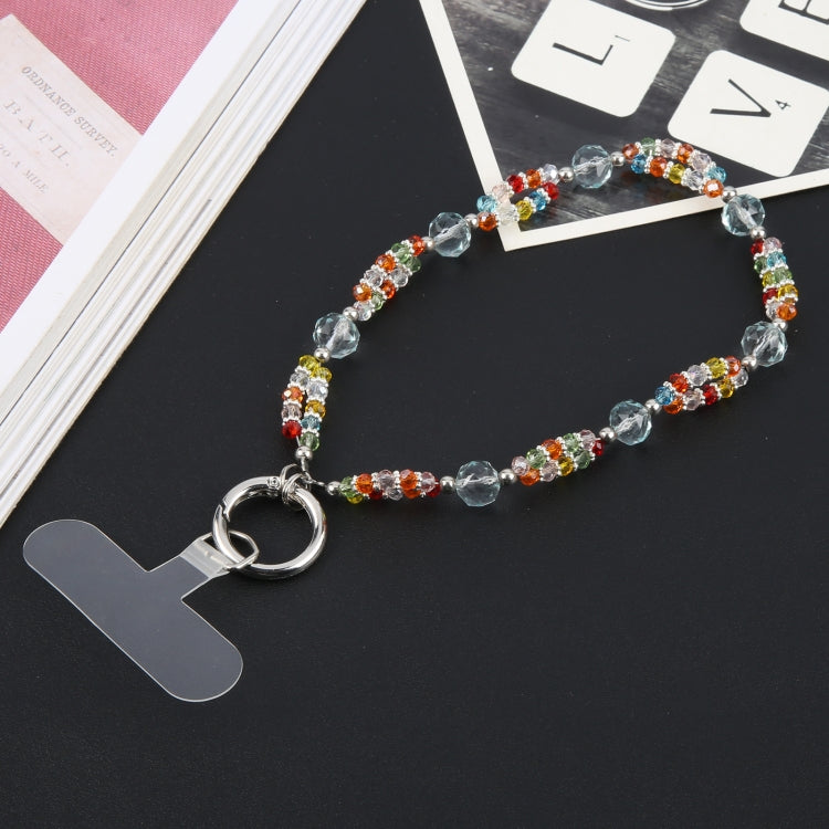 Mobile Phone Anti-lost Gorgeous Bead Chain Short Lanyard - Colorful