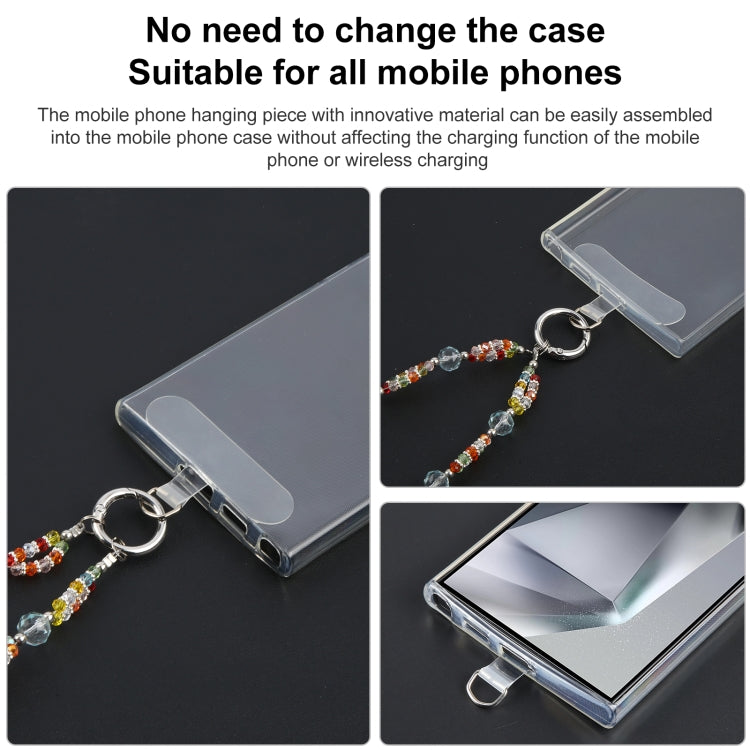 Mobile Phone Anti-lost Gorgeous Bead Chain Short Lanyard - Colorful