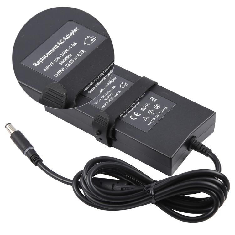 130W 19.5V 6.7A Laptop Notebook Power Adapter For Dell 7.4 x 5.0mm, Plug:UK Plug