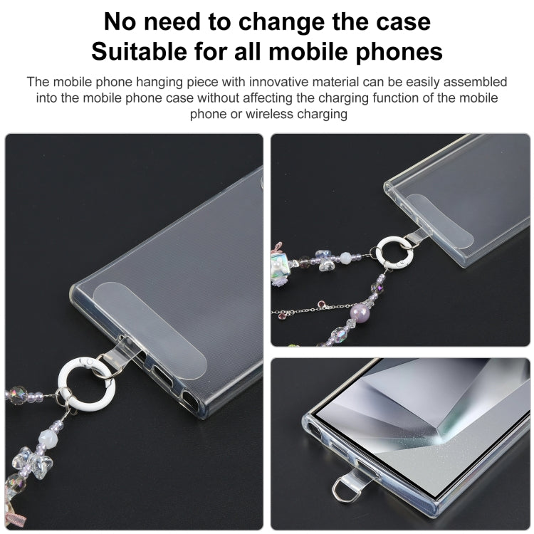 Mobile Phone Anti-lost Flower Block Bead Chain Short Lanyard