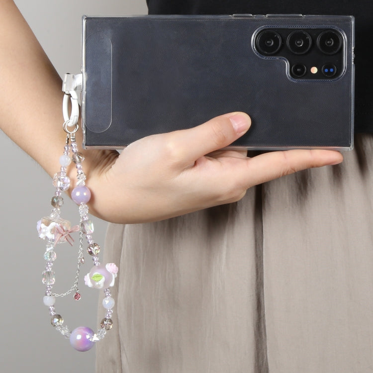 Mobile Phone Anti-lost Flower Block Bead Chain Short Lanyard