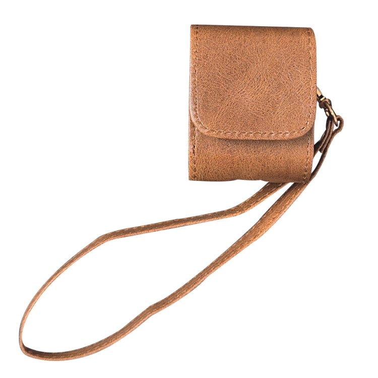 For AirPods 1 / 2 Cowhide Texture PU Headset Shockproof Case