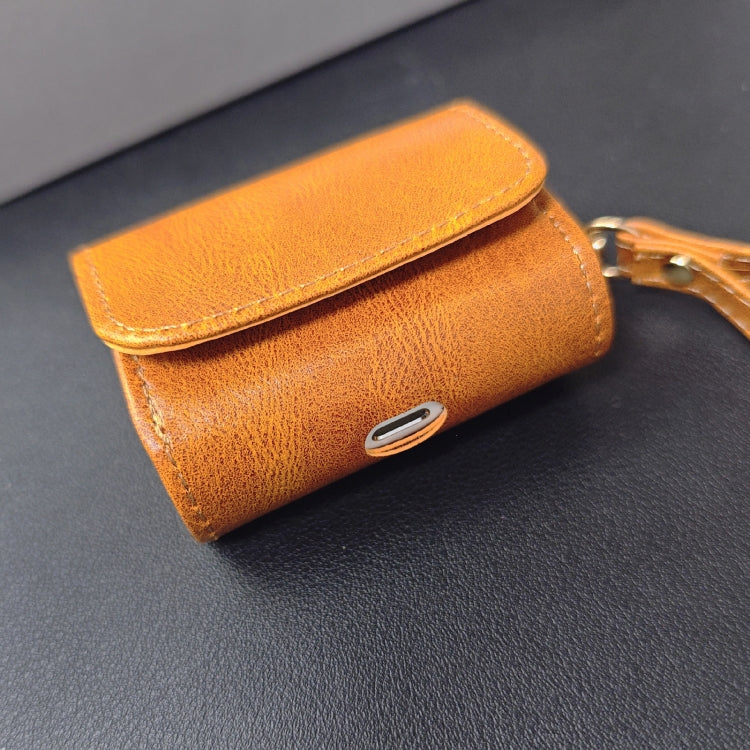 For AirPods Pro Cowhide Texture PU Headset Shockproof Case