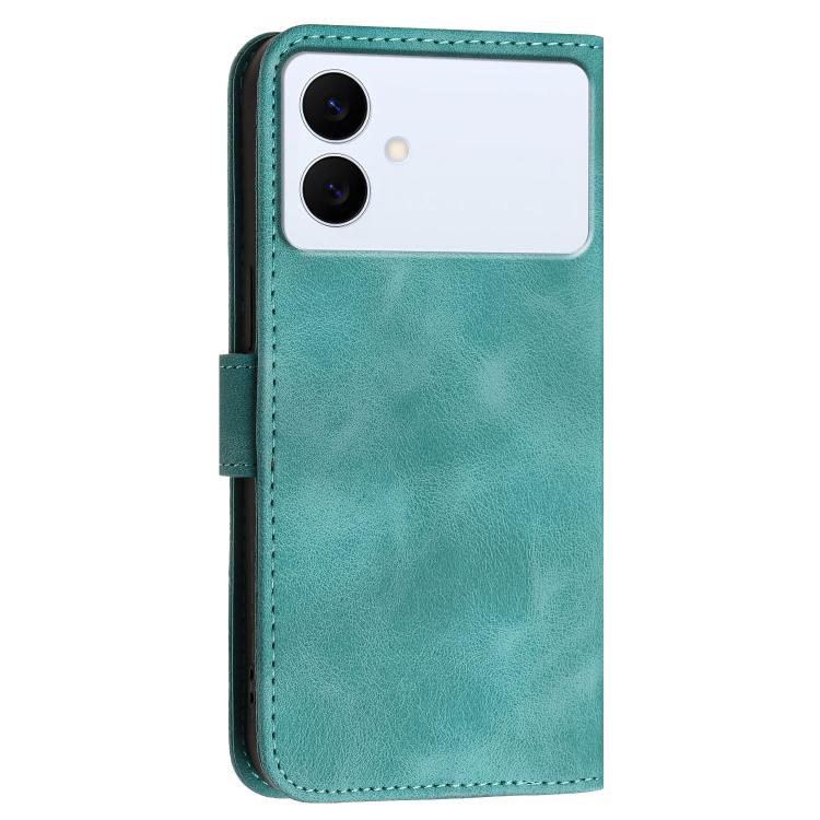 For Samsung Galaxy S26 Edge 5G Grid Butterfly Embossed Pattern Leather Phone Case with Lanyard