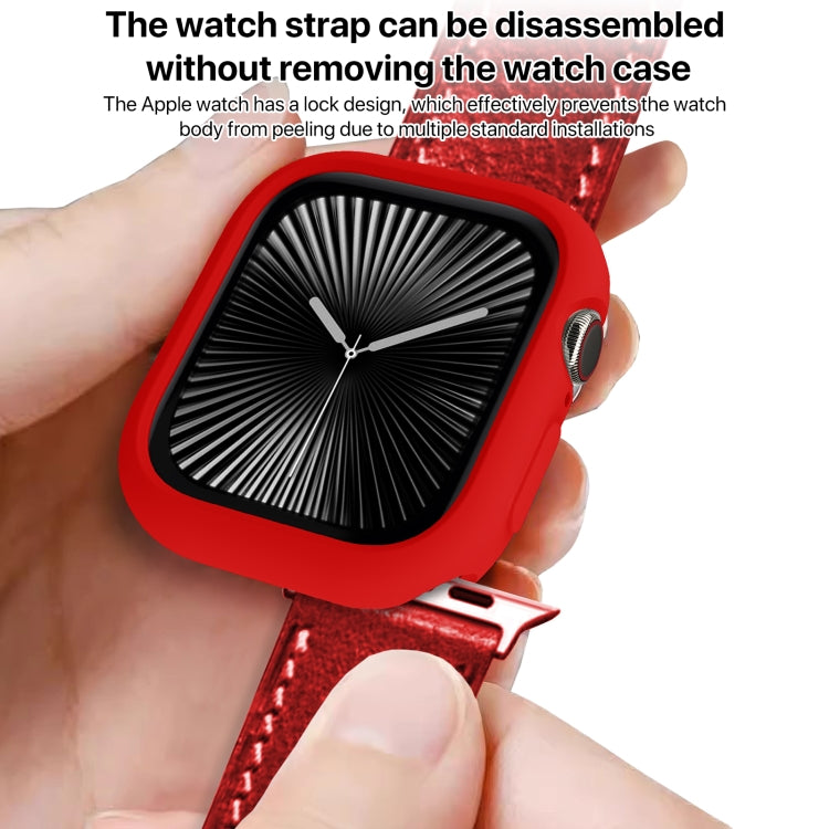 For Apple Watch Series 11 / 10 46mm Candy TPU Half Coverage Watch Case