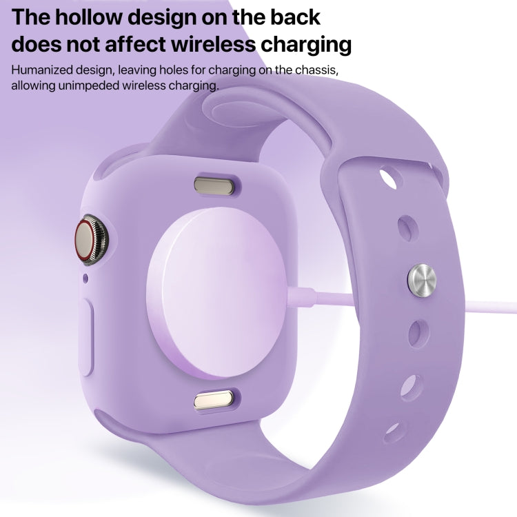 For Apple Watch Series 11 / 10 46mm Candy TPU Half Coverage Watch Case