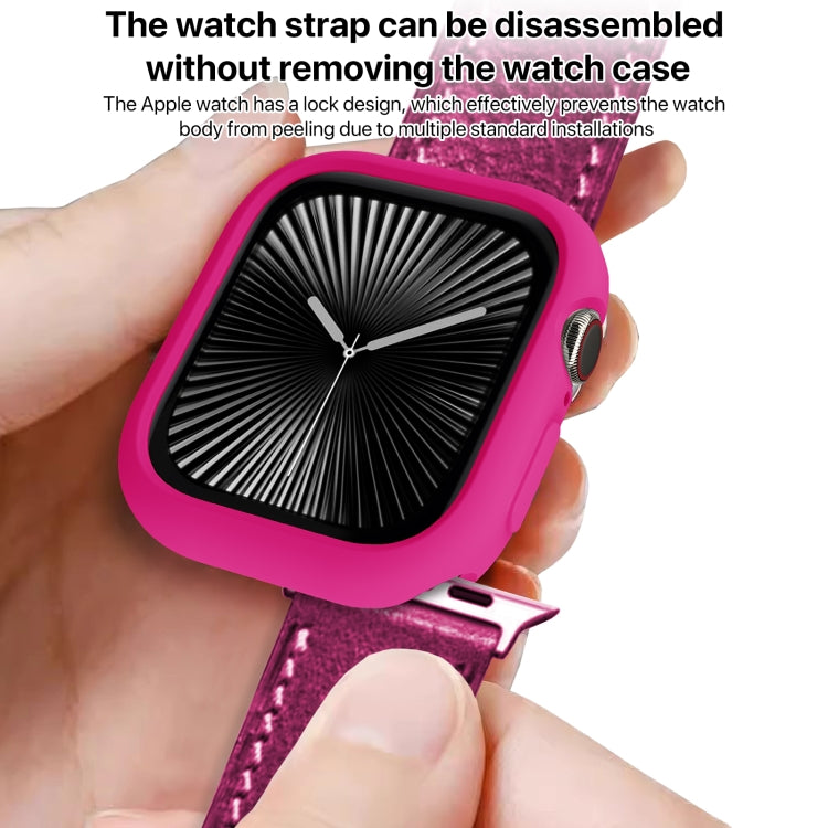 For Apple Watch Series 11 / 10 42mm Candy TPU Half Coverage Watch Case
