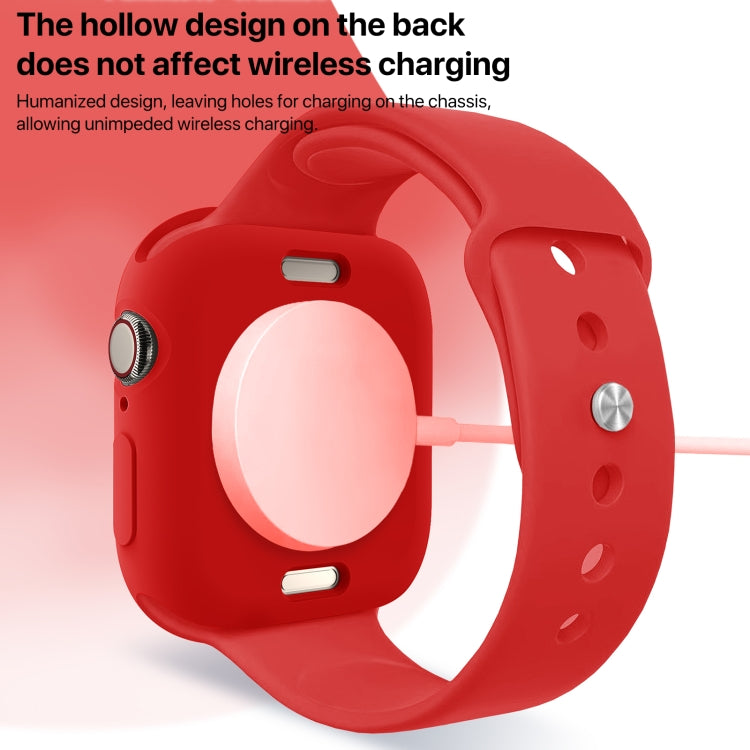 For Apple Watch Series 11 / 10 42mm Candy TPU Half Coverage Watch Case