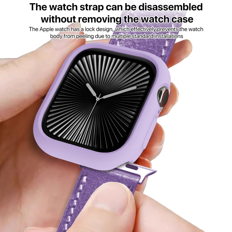 For Apple Watch Series 11 / 10 42mm Candy TPU Half Coverage Watch Case