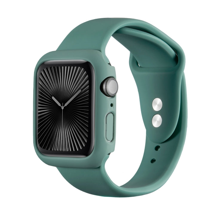 For Apple Watch Series 10 / 11 46mm Spray Glazing PC Frame Half Coverage Watch Case