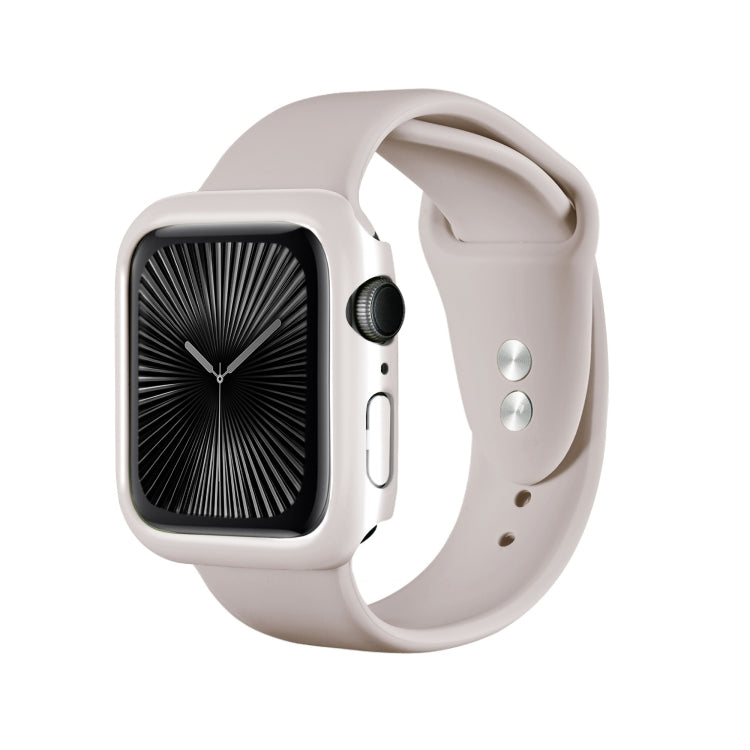 For Apple Watch Series 10 / 11 46mm Spray Glazing PC Frame Half Coverage Watch Case