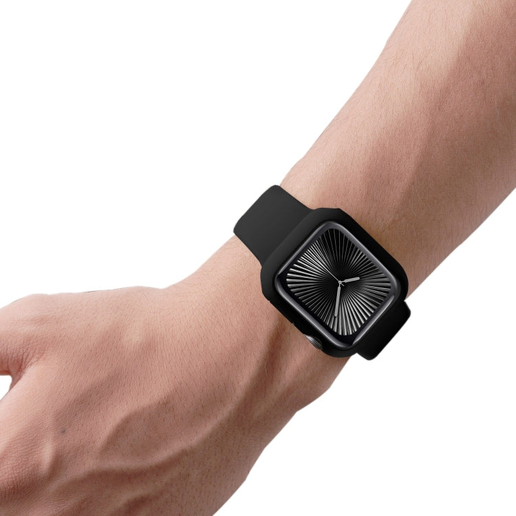 For Apple Watch Series 10 / 11 42mm Spray Glazing PC Frame Half Coverage Watch Case