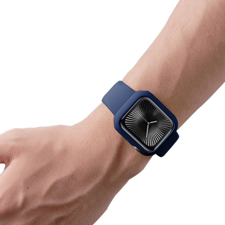For Apple Watch Series 10 / 11 42mm Spray Glazing PC Frame Half Coverage Watch Case