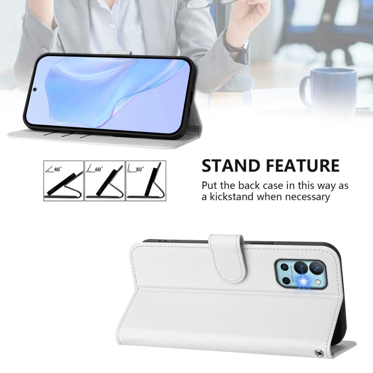 For OnePlus 9R / 8T Skin Feel Solid Color Leather Phone Case with Lanyard