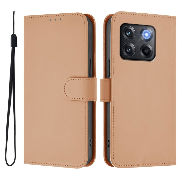 For OnePlus Ace Pro 5G Skin Feel Solid Color Leather Phone Case with Lanyard