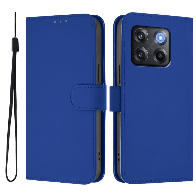 For OnePlus Ace Pro 5G Skin Feel Solid Color Leather Phone Case with Lanyard