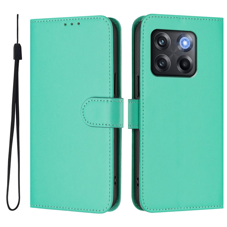 For OnePlus Ace Pro 5G Skin Feel Solid Color Leather Phone Case with Lanyard