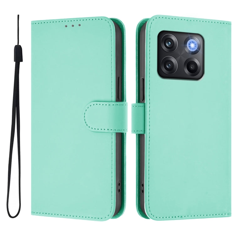For OnePlus Ace Pro 5G Skin Feel Solid Color Leather Phone Case with Lanyard