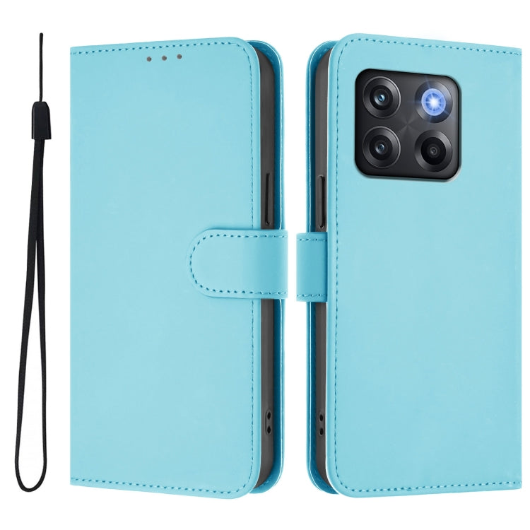 For OnePlus Ace Pro 5G Skin Feel Solid Color Leather Phone Case with Lanyard
