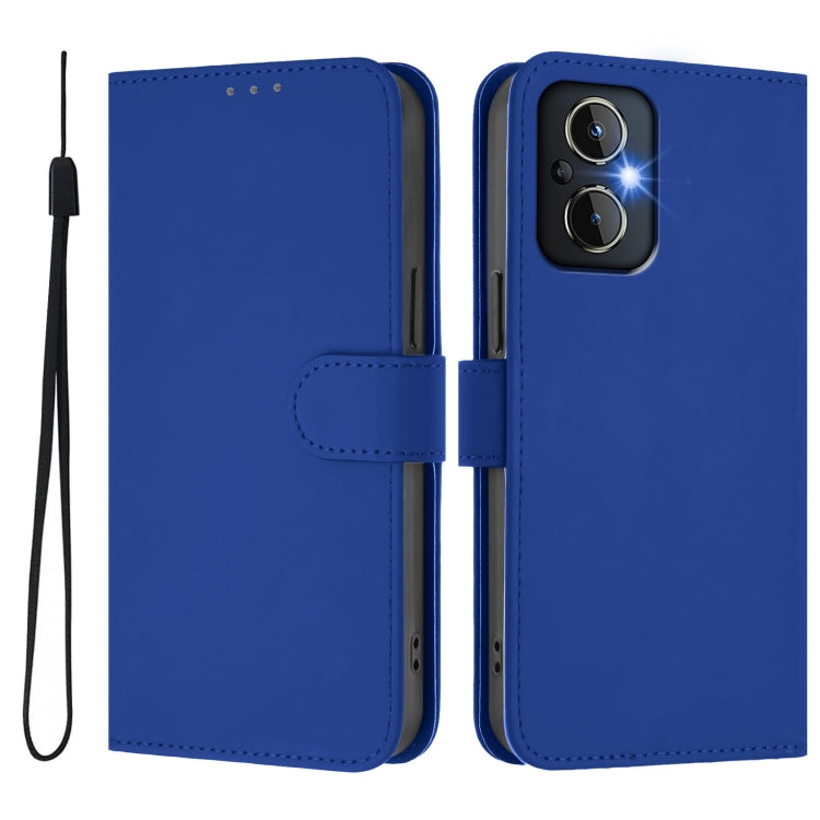 For OnePlus Nord N20 5G Skin Feel Solid Color Leather Phone Case with Lanyard