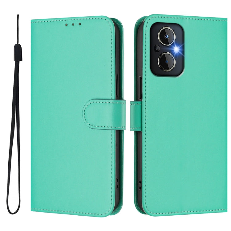 For OnePlus Nord N20 5G Skin Feel Solid Color Leather Phone Case with Lanyard