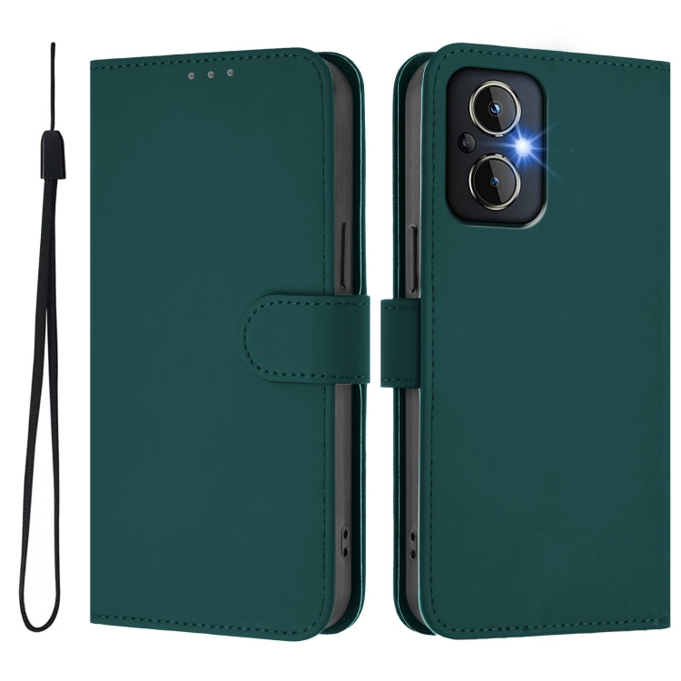 For OnePlus Nord N20 5G Skin Feel Solid Color Leather Phone Case with Lanyard