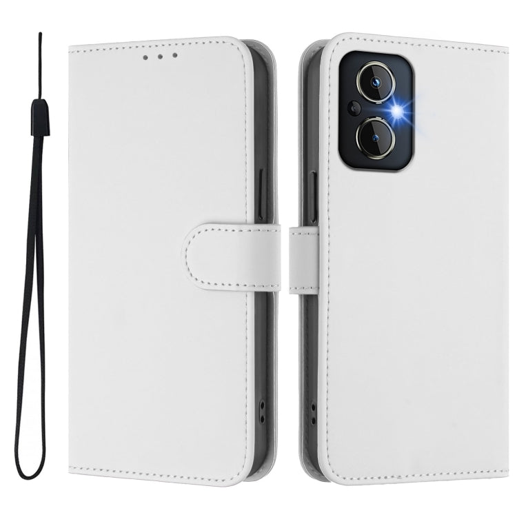 For OnePlus Nord N20 5G Skin Feel Solid Color Leather Phone Case with Lanyard