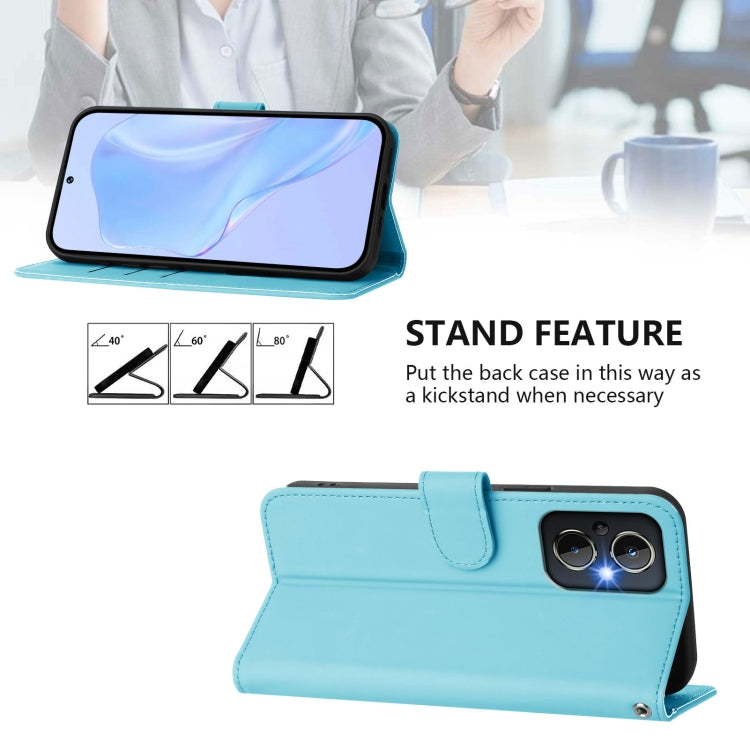 For OnePlus Nord N20 5G Skin Feel Solid Color Leather Phone Case with Lanyard