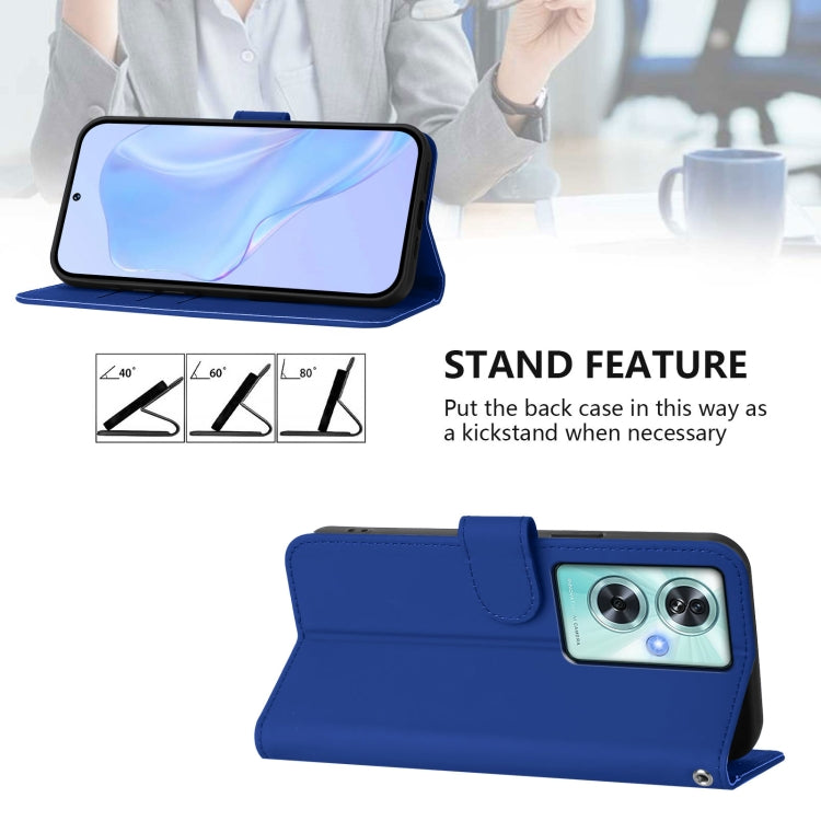 For OnePlus Nord N30 SE 5G Skin Feel Solid Color Leather Phone Case with Lanyard