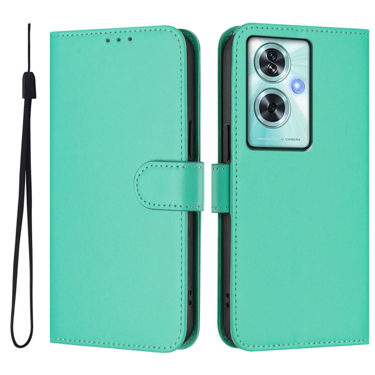 For OnePlus Nord N30 SE 5G Skin Feel Solid Color Leather Phone Case with Lanyard