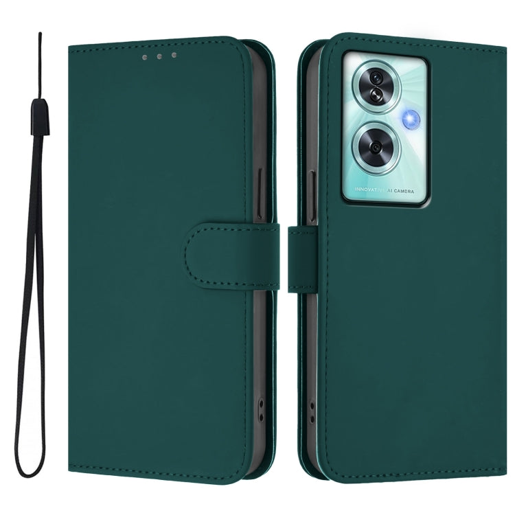For OnePlus Nord N30 SE 5G Skin Feel Solid Color Leather Phone Case with Lanyard
