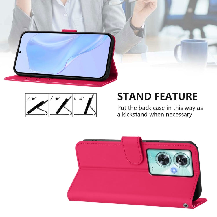 For OnePlus Nord N30 SE 5G Skin Feel Solid Color Leather Phone Case with Lanyard
