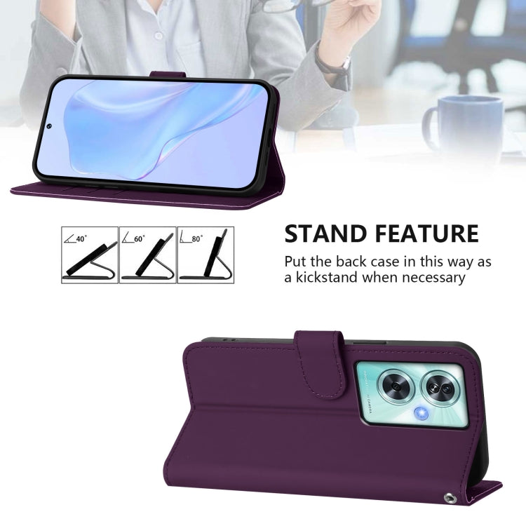 For OnePlus Nord N30 SE 5G Skin Feel Solid Color Leather Phone Case with Lanyard