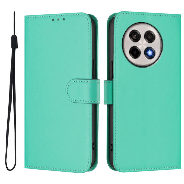 For OnePlus Ace 5 Pro / Ace 5 / 13R Skin Feel Solid Color Leather Phone Case with Lanyard