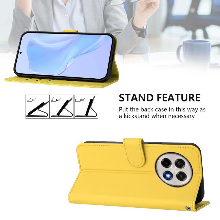 For OnePlus Ace 5 Pro / Ace 5 / 13R Skin Feel Solid Color Leather Phone Case with Lanyard