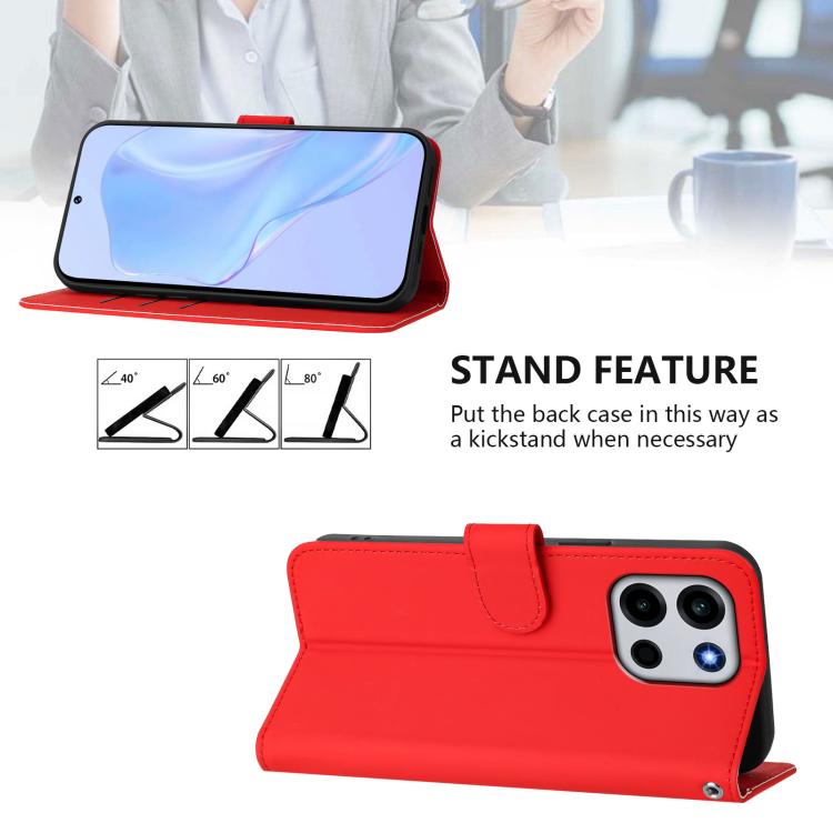 For OnePlus Turbo 6 / Turbo 6V Skin Feel Solid Color Leather Phone Case with Lanyard