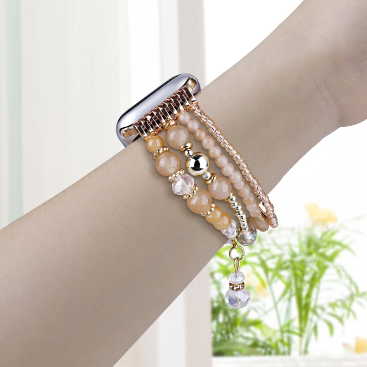 For Apple Watch 46mm / 49mm / 45mm / 44mm Four-row Copper Beads Chain Watch Band