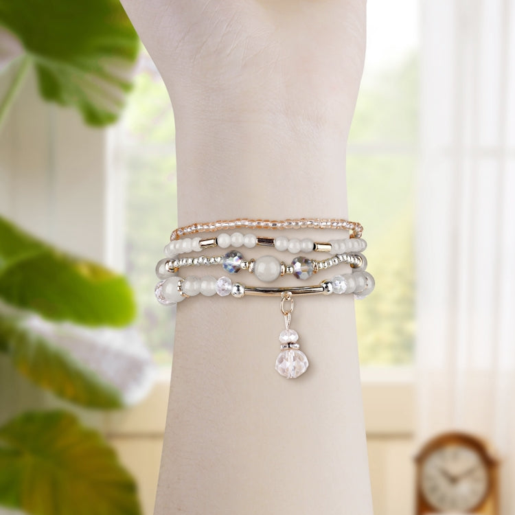 For Apple Watch 46mm / 49mm / 45mm / 44mm Four-row Copper Beads Chain Watch Band