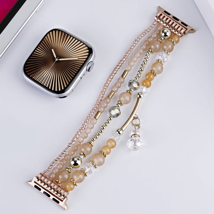 For Apple Watch 42mm / 41mm / 40mm / 38mm Four-row Copper Beads Chain Watch Band