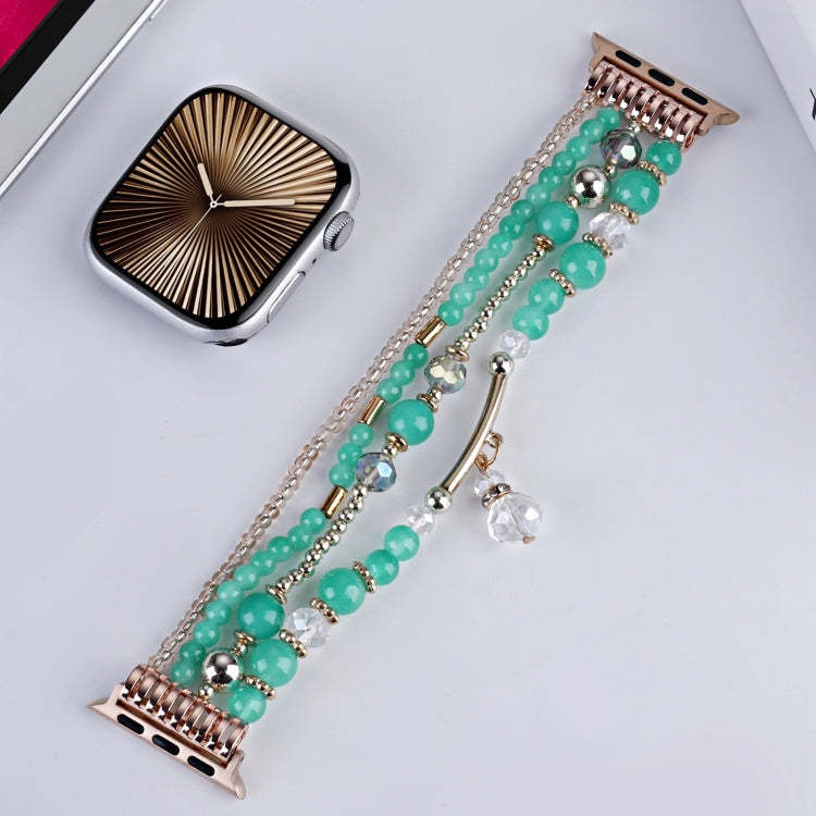 For Apple Watch 42mm / 41mm / 40mm / 38mm Four-row Copper Beads Chain Watch Band