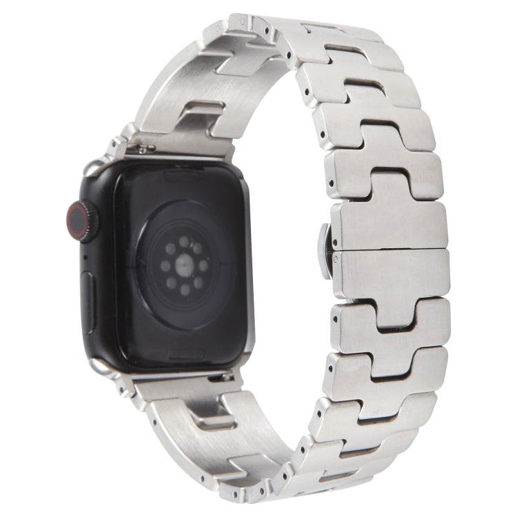 For Apple Watch 46mm / 49mm / 45mm / 44mm Quick Release Stainless Steel Watch Band - Silver