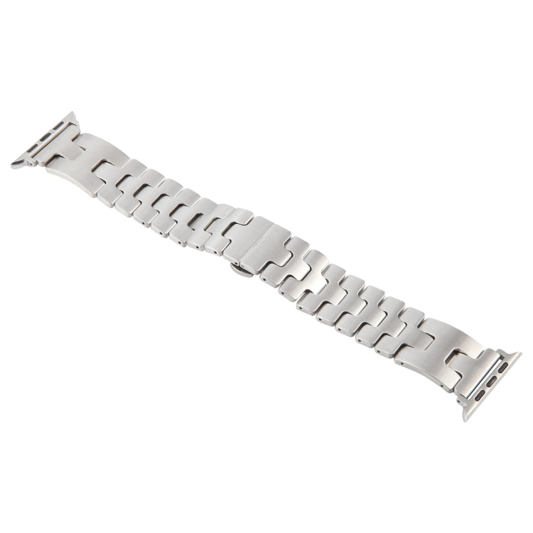 For Apple Watch 42mm / 41mm / 40mm / 38mm Quick Release Stainless Steel Watch Band - Silver
