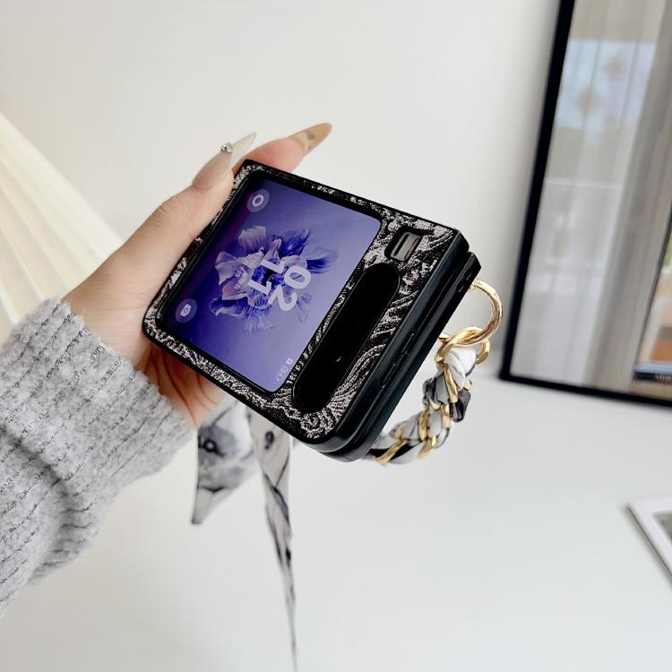 For Huawei Pura X Embroidery Style DIY Full Coverage Phone Case with Scarf / Bracelet