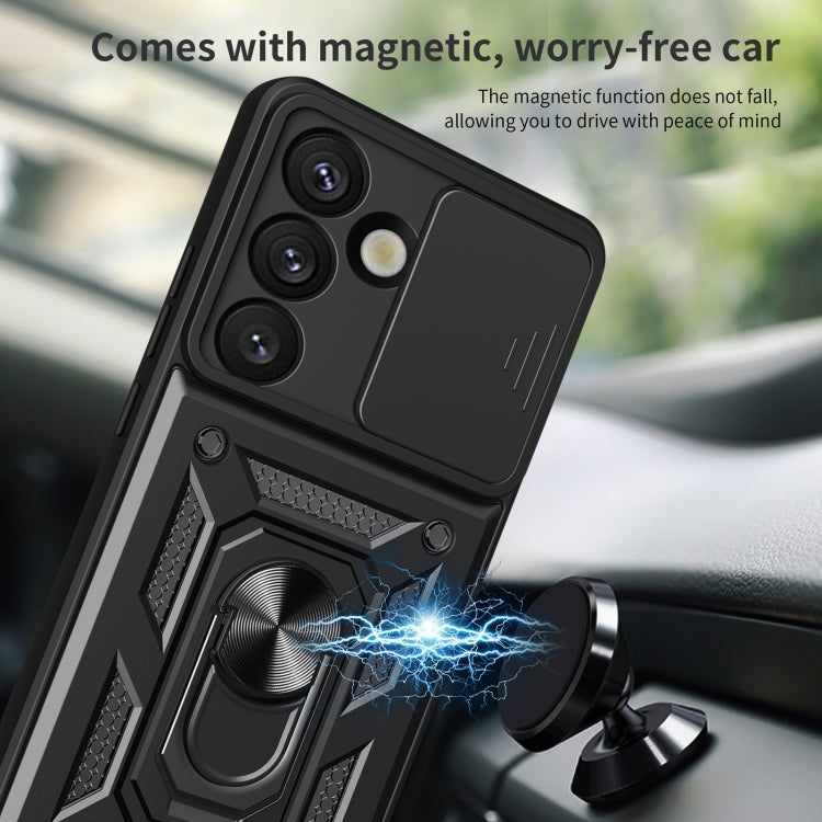 For Samsung Galaxy S25 5G Sliding Camera Cover Design TPU+PC Phone Case