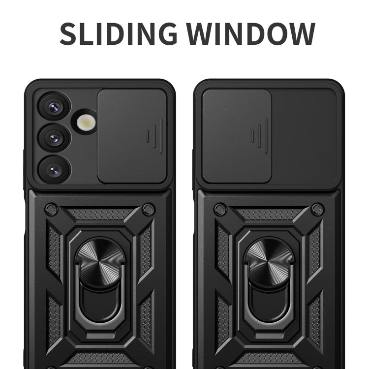 For Samsung Galaxy S25 5G Sliding Camera Cover Design TPU+PC Phone Case