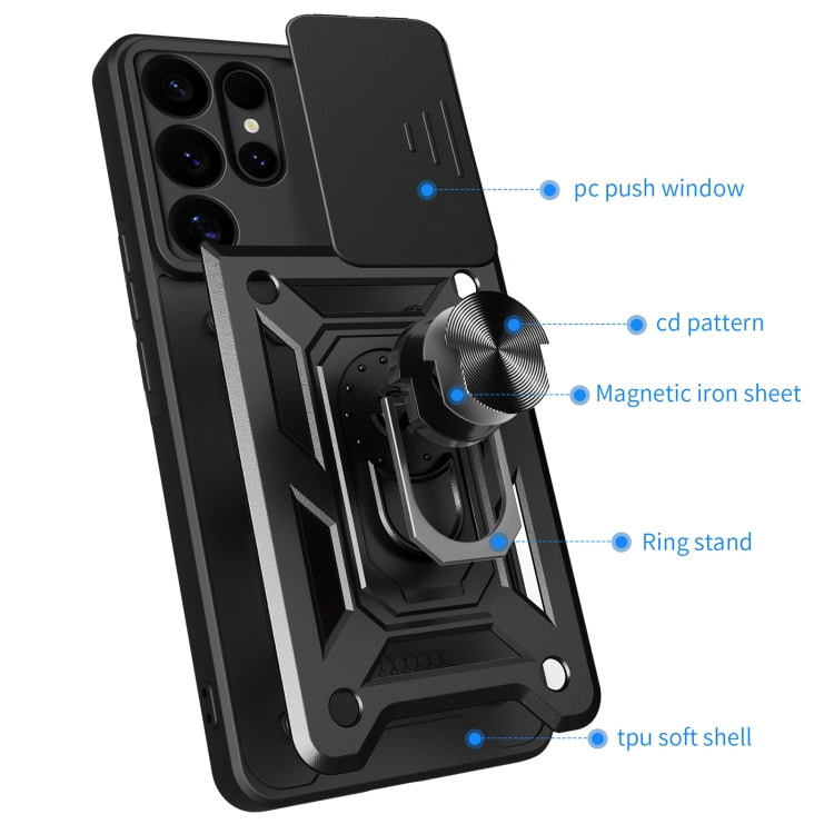 For Samsung Galaxy S25 Ultra 5G Sliding Camera Cover Design TPU+PC Phone Case