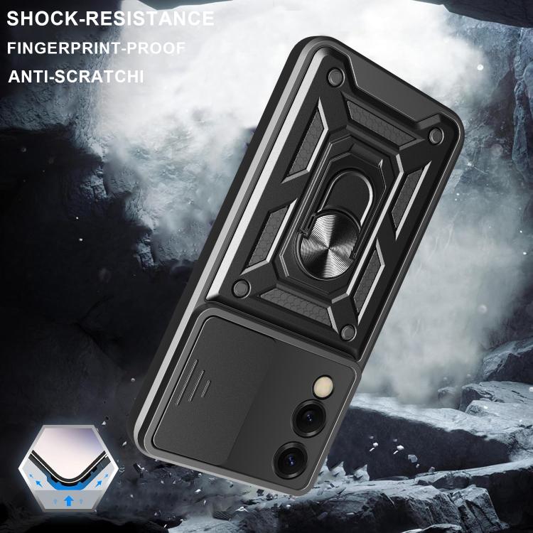For Samsung Galaxy S25 Edge 5G Sliding Camera Cover Design TPU+PC Phone Case