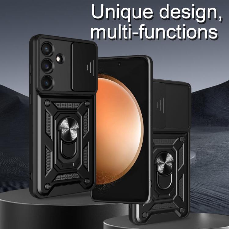 For Samsung Galaxy S25 FE 5G Sliding Camera Cover Design TPU+PC Phone Case