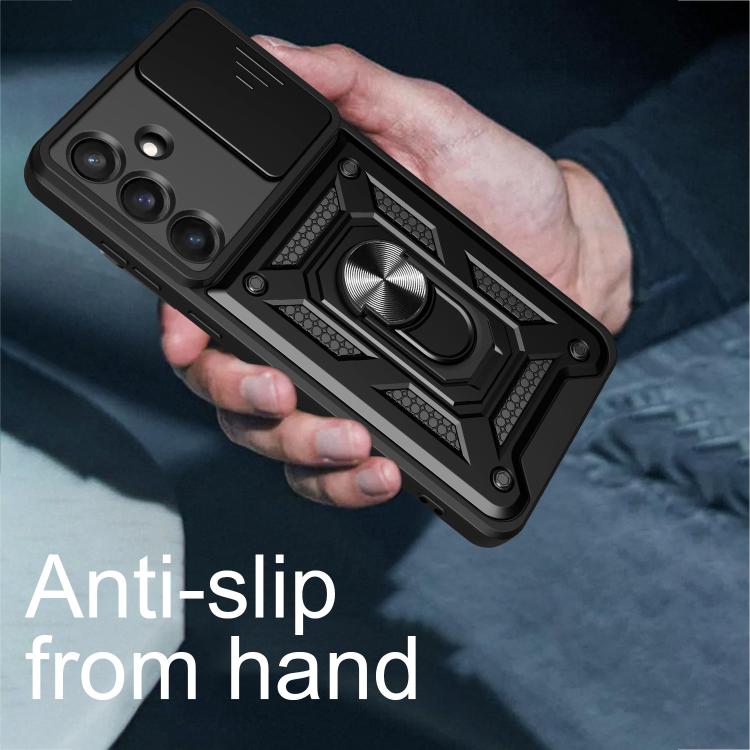 For Samsung Galaxy S25 FE 5G Sliding Camera Cover Design TPU+PC Phone Case