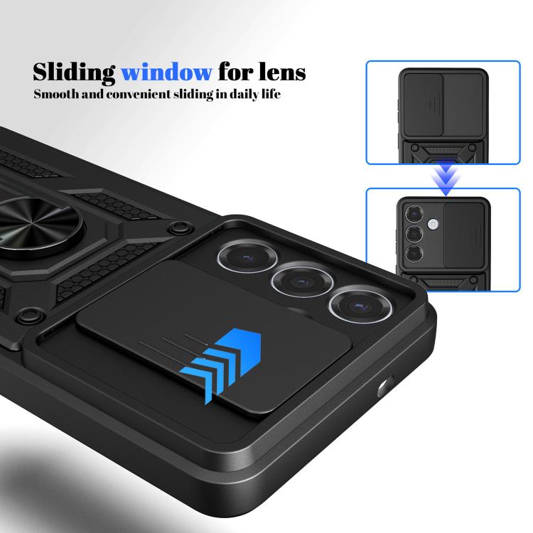 For Samsung Galaxy S26+ 5G Sliding Camera Cover Design TPU+PC Phone Case